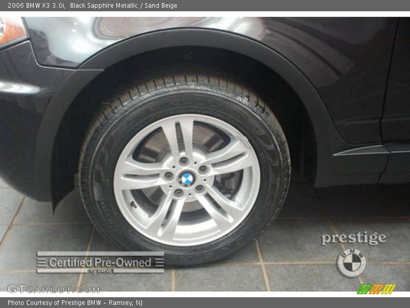 Black Sapphire Metallic / Sand Beige 2006 BMW X3 3.0i
