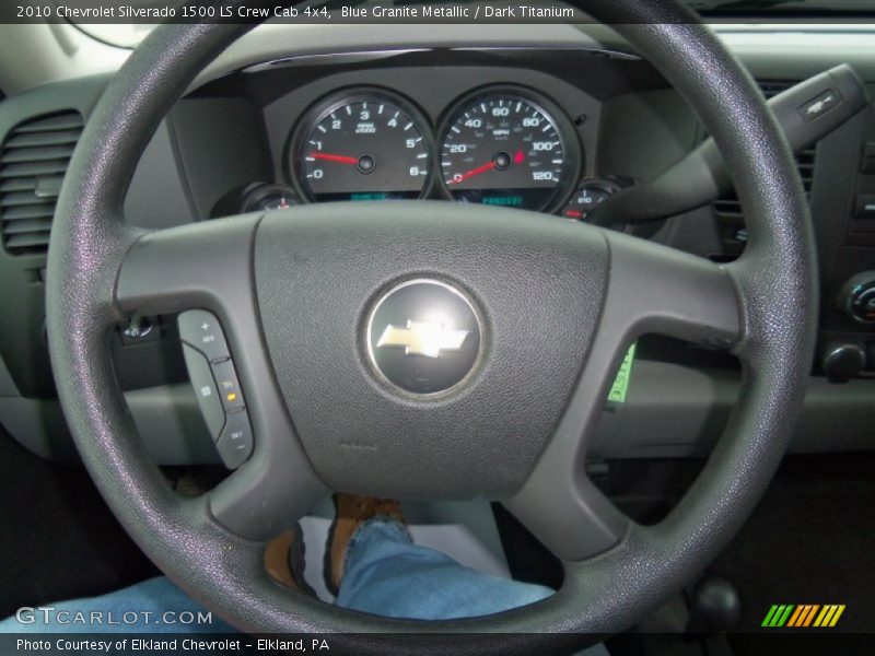 Blue Granite Metallic / Dark Titanium 2010 Chevrolet Silverado 1500 LS Crew Cab 4x4