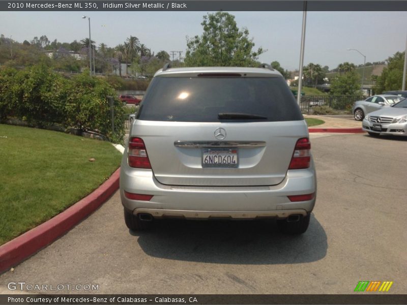 Iridium Silver Metallic / Black 2010 Mercedes-Benz ML 350