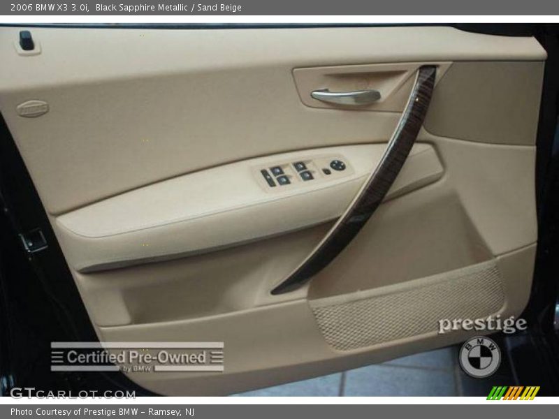 Black Sapphire Metallic / Sand Beige 2006 BMW X3 3.0i