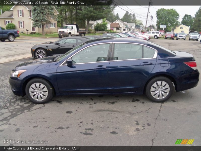 Royal Blue Pearl / Gray 2010 Honda Accord LX Sedan