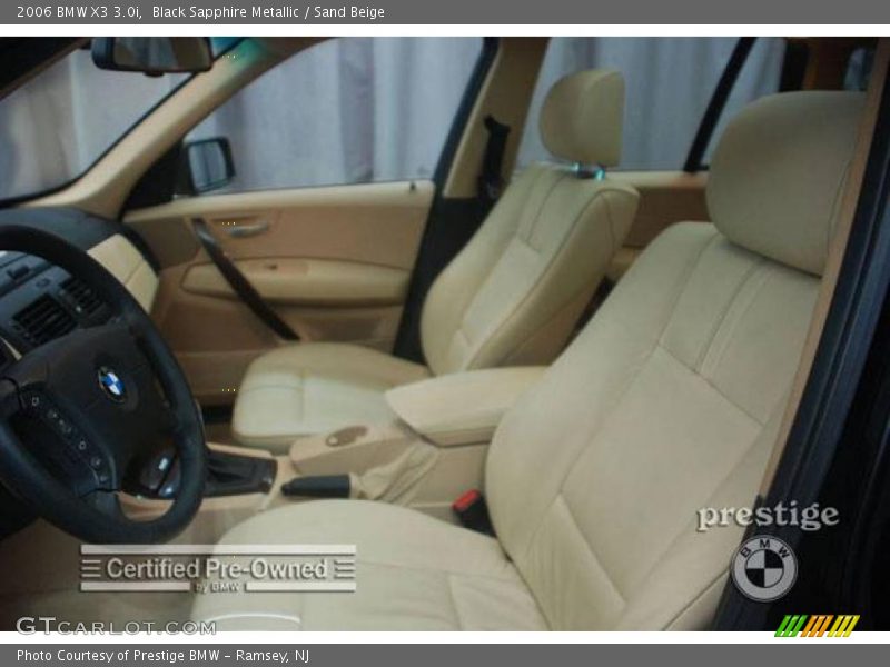 Black Sapphire Metallic / Sand Beige 2006 BMW X3 3.0i