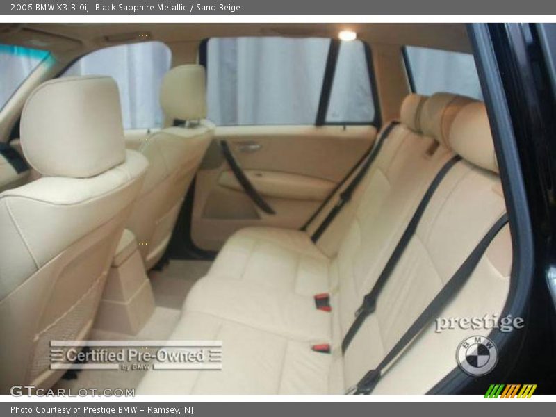 Black Sapphire Metallic / Sand Beige 2006 BMW X3 3.0i