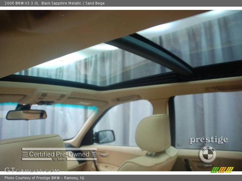 Black Sapphire Metallic / Sand Beige 2006 BMW X3 3.0i
