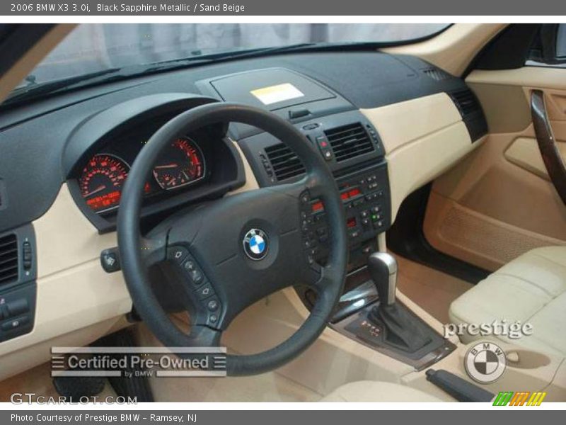 Black Sapphire Metallic / Sand Beige 2006 BMW X3 3.0i