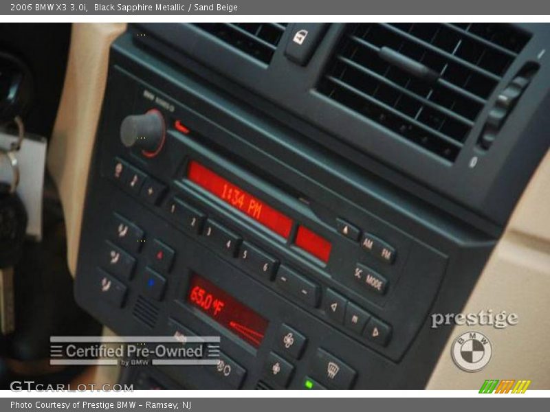 Black Sapphire Metallic / Sand Beige 2006 BMW X3 3.0i