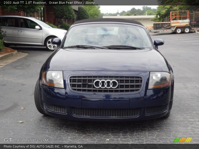 Ocean Blue Pearl Effect / Ebony 2003 Audi TT 1.8T Roadster