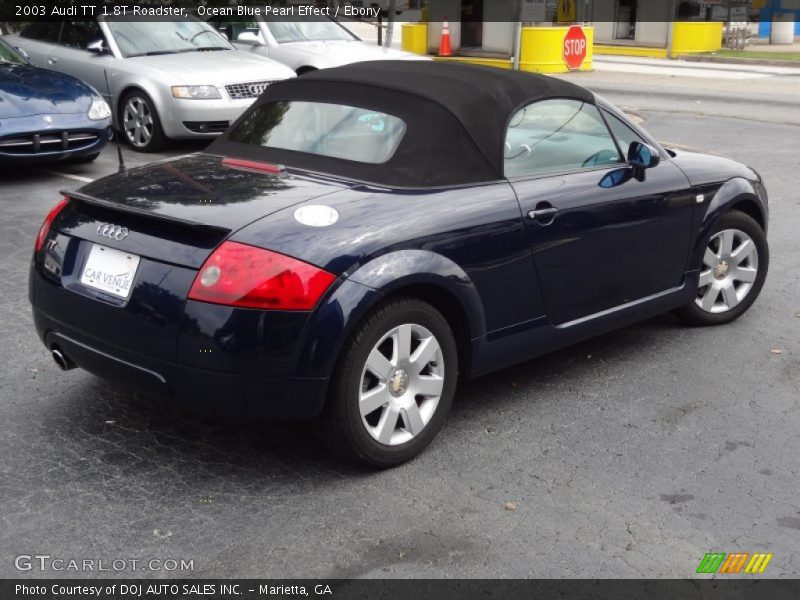 Ocean Blue Pearl Effect / Ebony 2003 Audi TT 1.8T Roadster