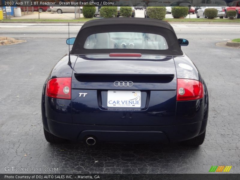 Ocean Blue Pearl Effect / Ebony 2003 Audi TT 1.8T Roadster