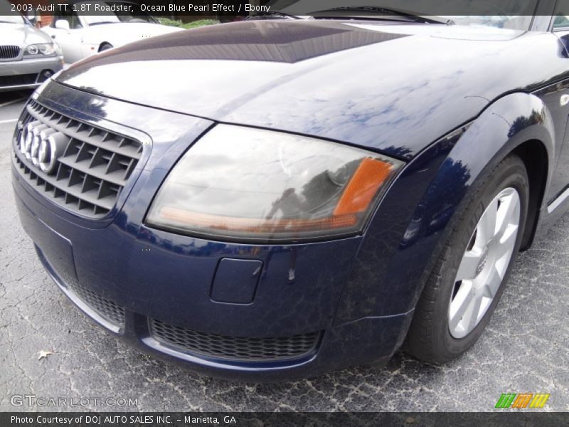 Ocean Blue Pearl Effect / Ebony 2003 Audi TT 1.8T Roadster