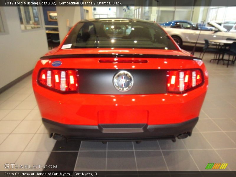 Competition Orange / Charcoal Black 2012 Ford Mustang Boss 302