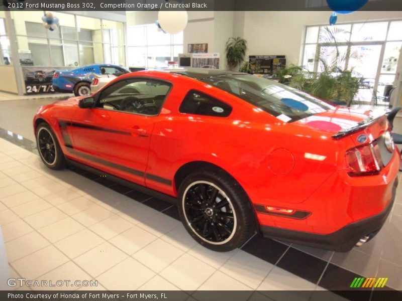 Competition Orange / Charcoal Black 2012 Ford Mustang Boss 302