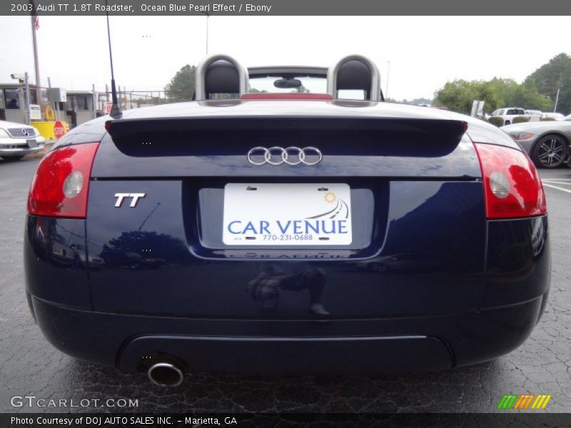 Ocean Blue Pearl Effect / Ebony 2003 Audi TT 1.8T Roadster