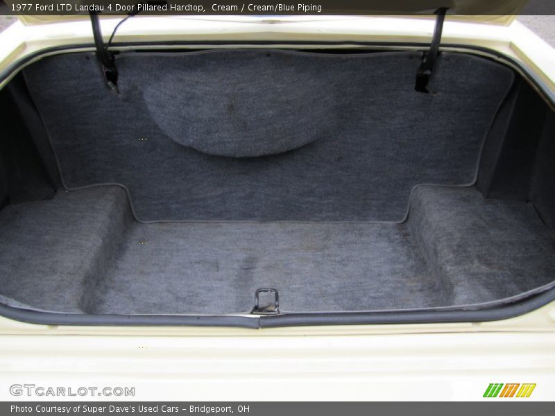 Cream / Cream/Blue Piping 1977 Ford LTD Landau 4 Door Pillared Hardtop