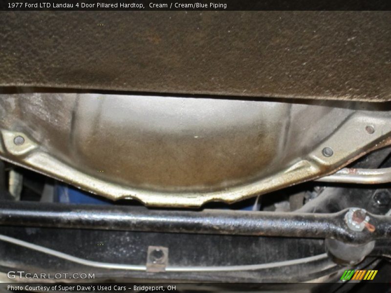 Cream / Cream/Blue Piping 1977 Ford LTD Landau 4 Door Pillared Hardtop