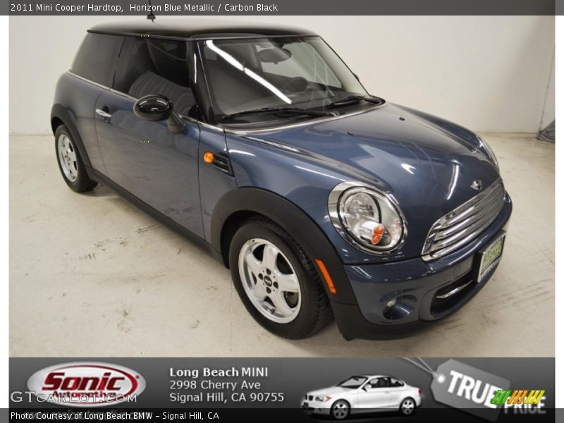 Horizon Blue Metallic / Carbon Black 2011 Mini Cooper Hardtop