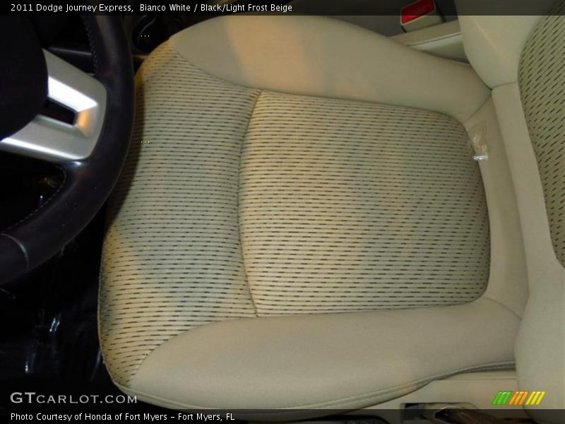 Bianco White / Black/Light Frost Beige 2011 Dodge Journey Express