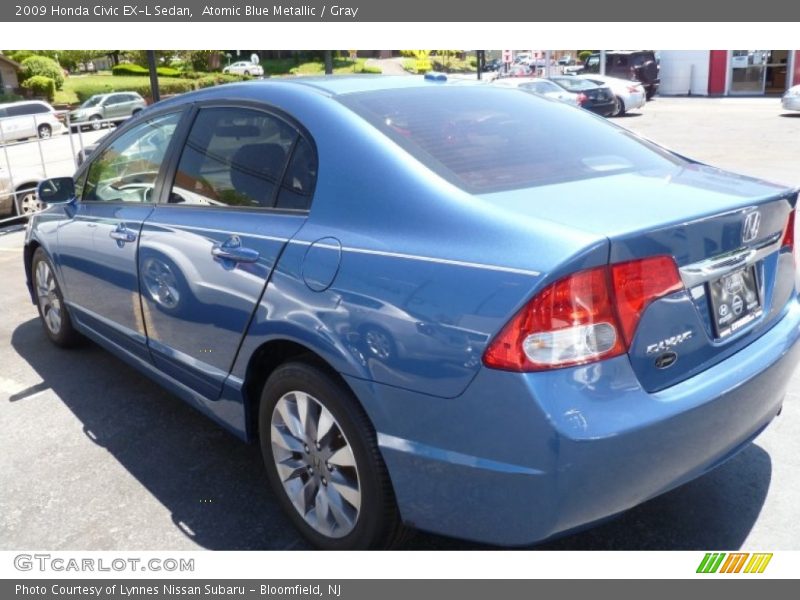 Atomic Blue Metallic / Gray 2009 Honda Civic EX-L Sedan