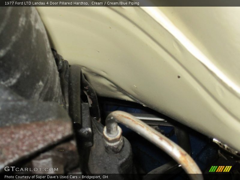 Cream / Cream/Blue Piping 1977 Ford LTD Landau 4 Door Pillared Hardtop