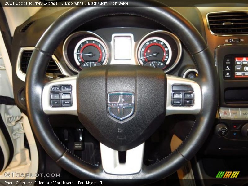 Bianco White / Black/Light Frost Beige 2011 Dodge Journey Express