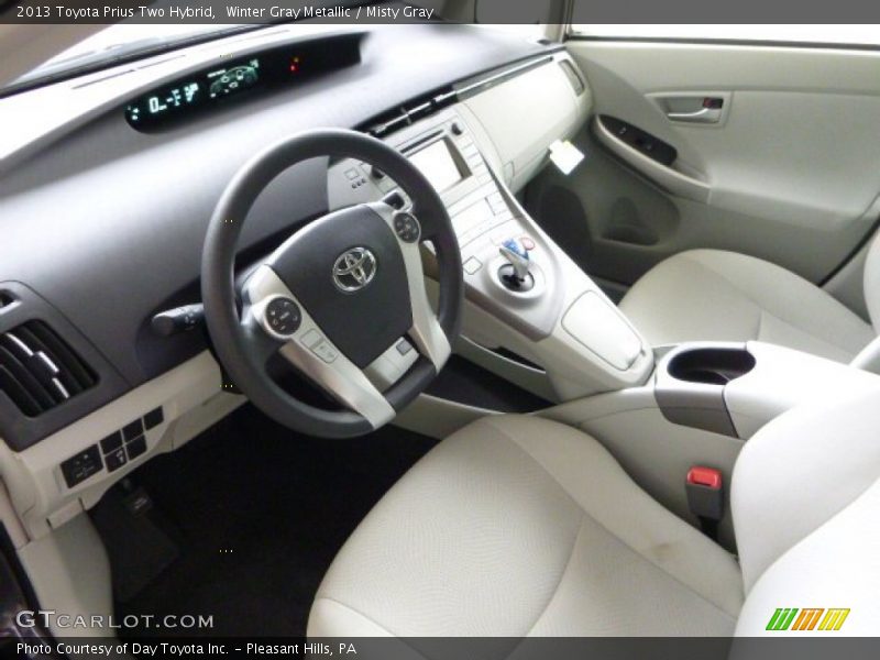 Winter Gray Metallic / Misty Gray 2013 Toyota Prius Two Hybrid
