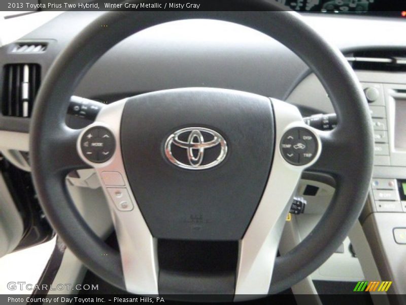 Winter Gray Metallic / Misty Gray 2013 Toyota Prius Two Hybrid