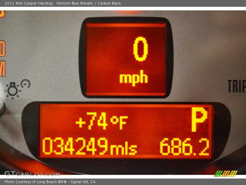 Horizon Blue Metallic / Carbon Black 2011 Mini Cooper Hardtop