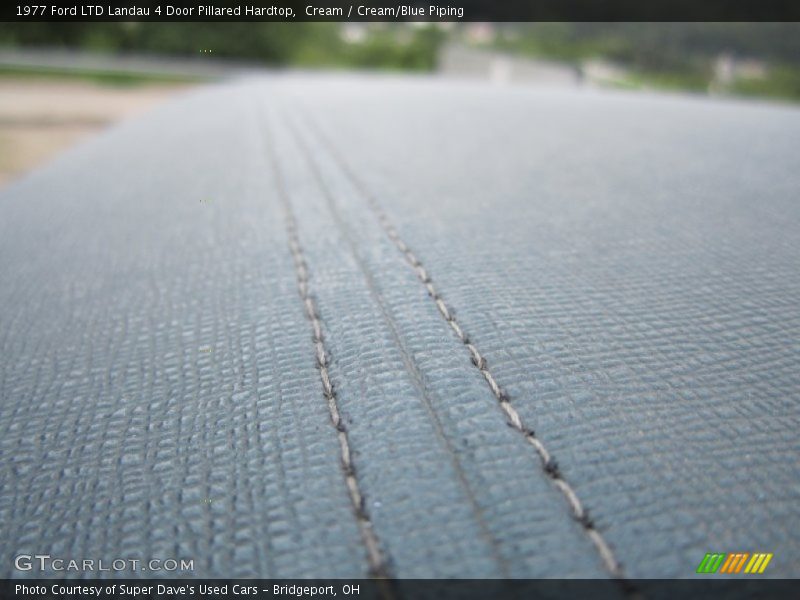 Cream / Cream/Blue Piping 1977 Ford LTD Landau 4 Door Pillared Hardtop