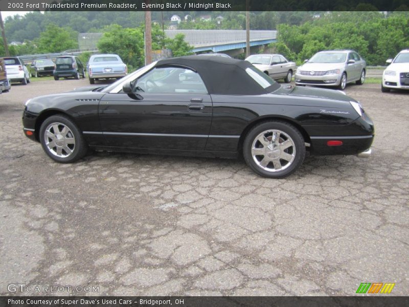 Evening Black / Midnight Black 2002 Ford Thunderbird Premium Roadster
