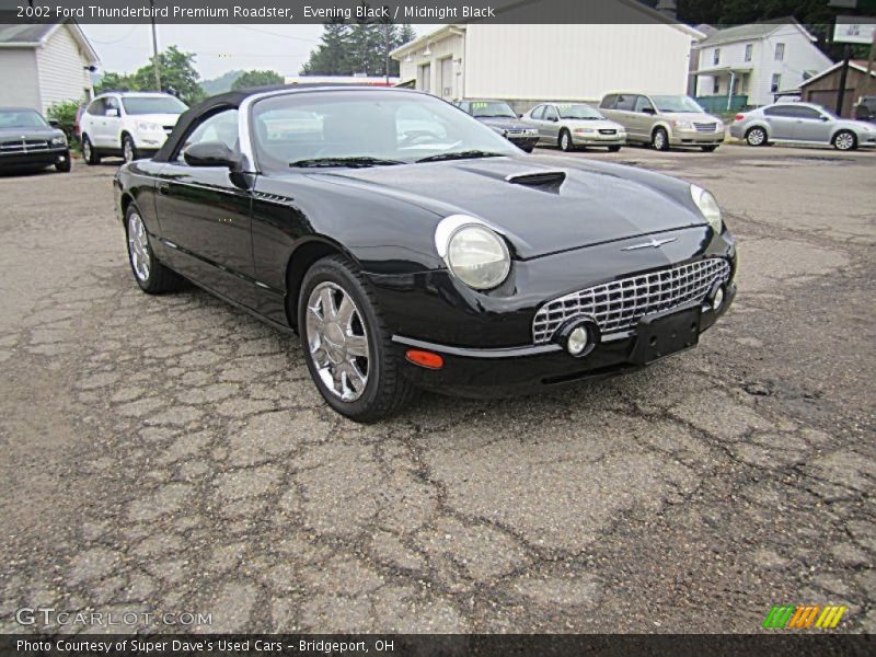 Evening Black / Midnight Black 2002 Ford Thunderbird Premium Roadster