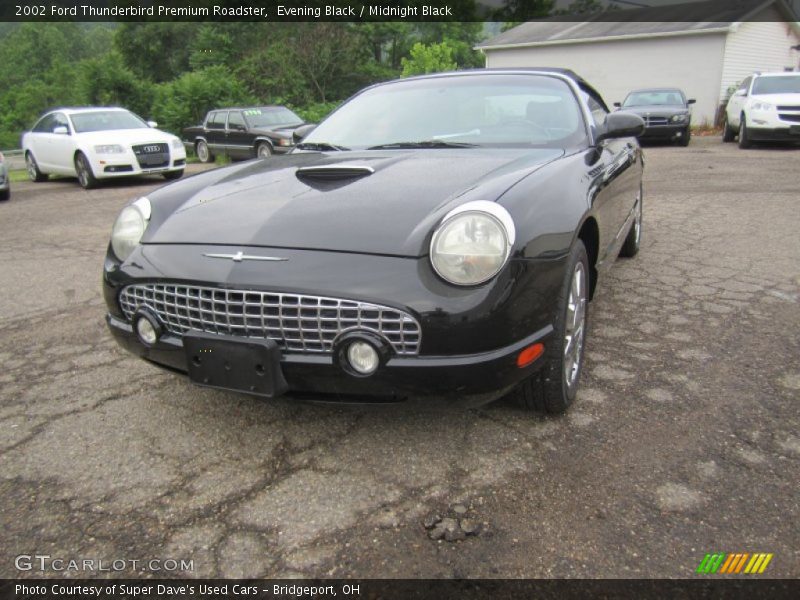 Evening Black / Midnight Black 2002 Ford Thunderbird Premium Roadster