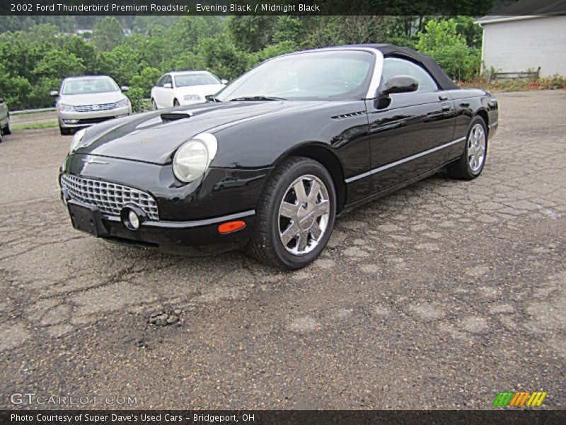 Evening Black / Midnight Black 2002 Ford Thunderbird Premium Roadster