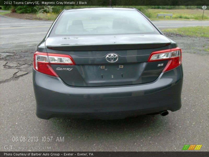 Magnetic Gray Metallic / Black 2012 Toyota Camry SE