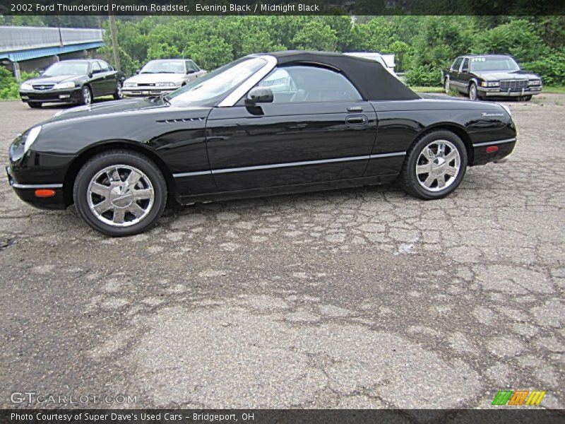 Evening Black / Midnight Black 2002 Ford Thunderbird Premium Roadster