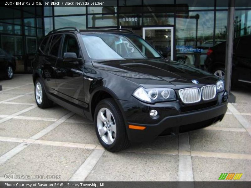 Jet Black / Black Nevada Leather 2007 BMW X3 3.0si