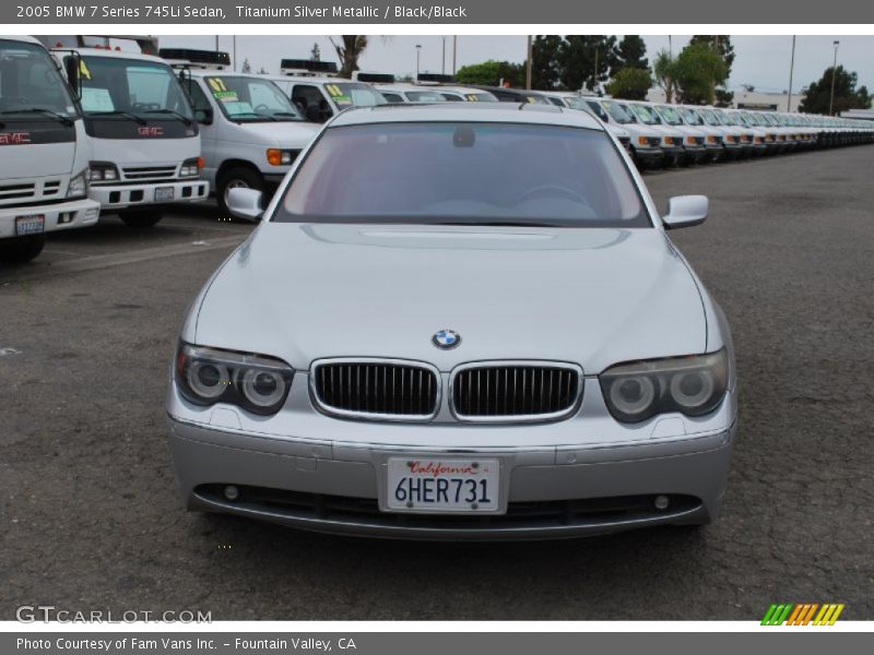Titanium Silver Metallic / Black/Black 2005 BMW 7 Series 745Li Sedan