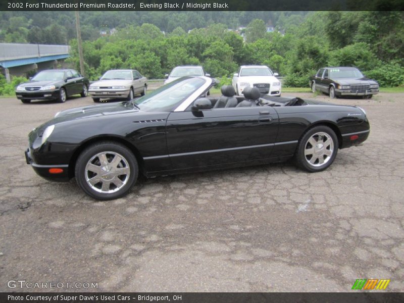 Evening Black / Midnight Black 2002 Ford Thunderbird Premium Roadster