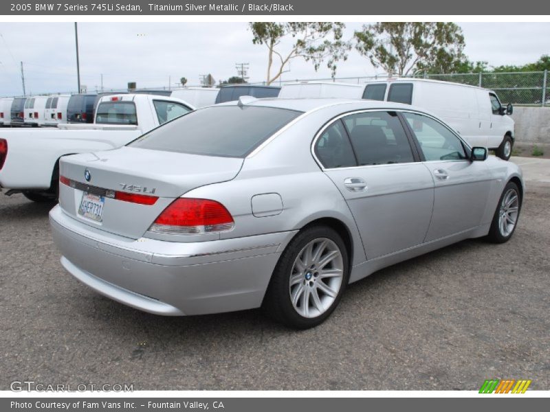 Titanium Silver Metallic / Black/Black 2005 BMW 7 Series 745Li Sedan