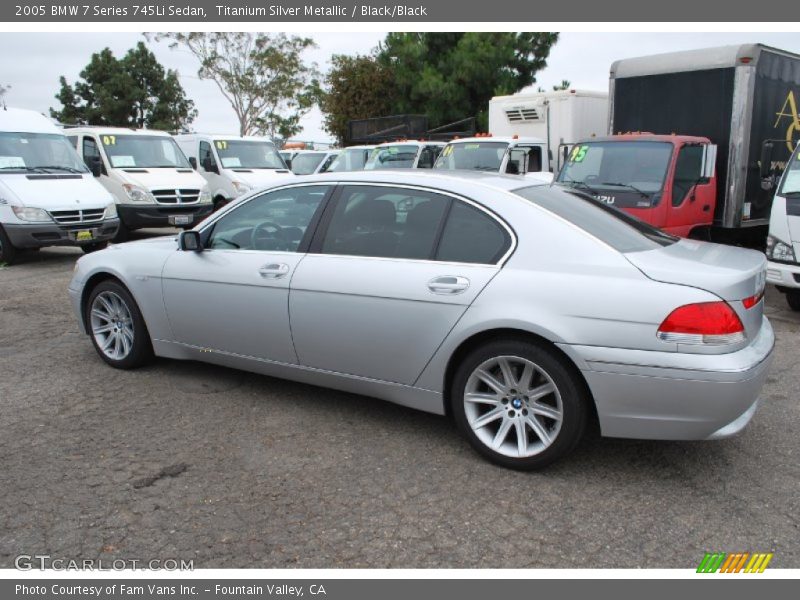 Titanium Silver Metallic / Black/Black 2005 BMW 7 Series 745Li Sedan