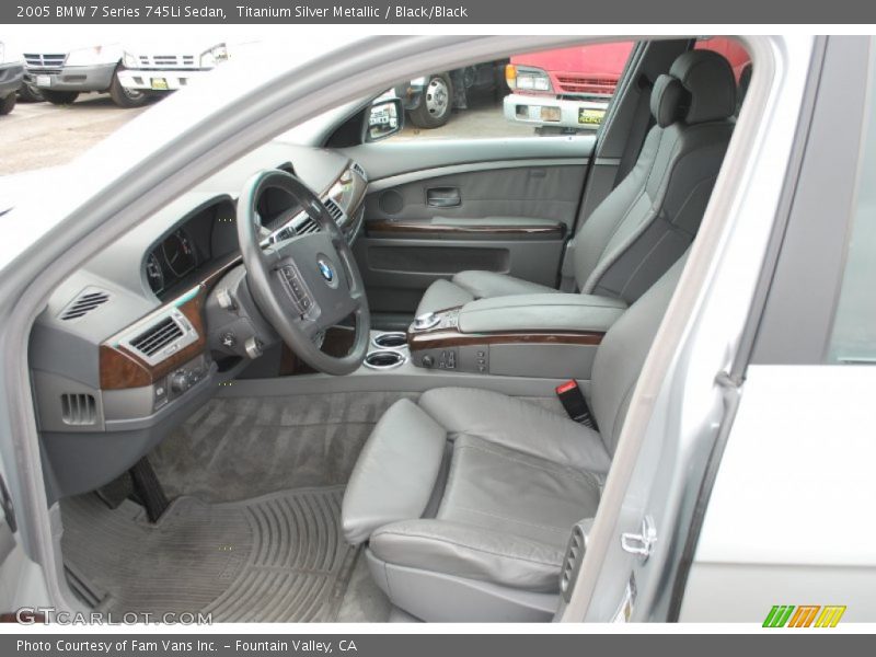 Titanium Silver Metallic / Black/Black 2005 BMW 7 Series 745Li Sedan