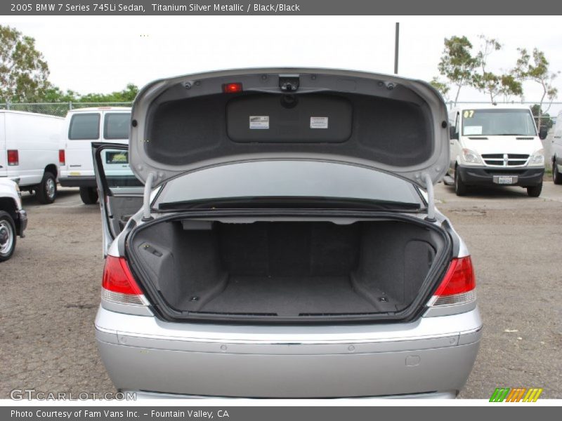Titanium Silver Metallic / Black/Black 2005 BMW 7 Series 745Li Sedan