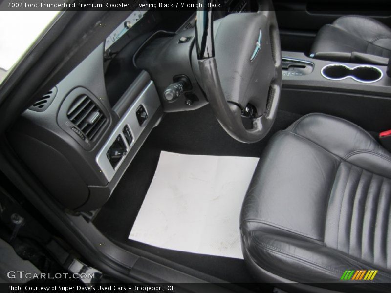 Evening Black / Midnight Black 2002 Ford Thunderbird Premium Roadster