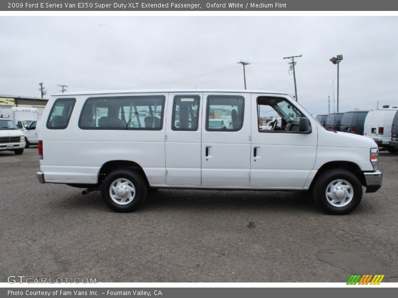 Oxford White / Medium Flint 2009 Ford E Series Van E350 Super Duty XLT Extended Passenger