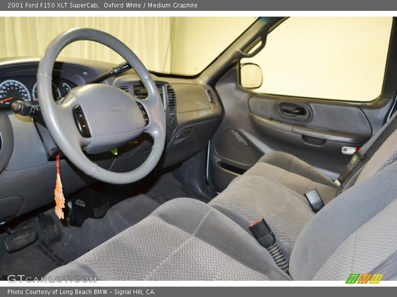 Oxford White / Medium Graphite 2001 Ford F150 XLT SuperCab