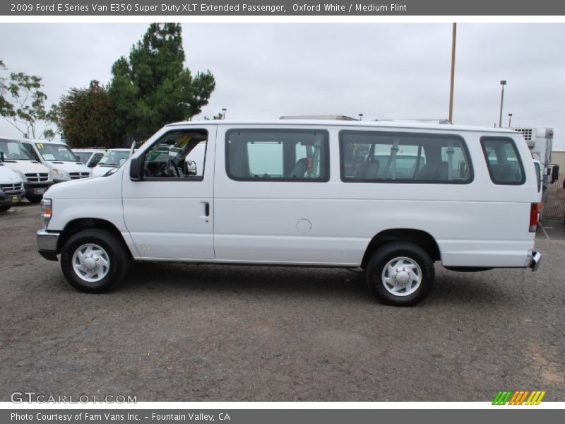 Oxford White / Medium Flint 2009 Ford E Series Van E350 Super Duty XLT Extended Passenger