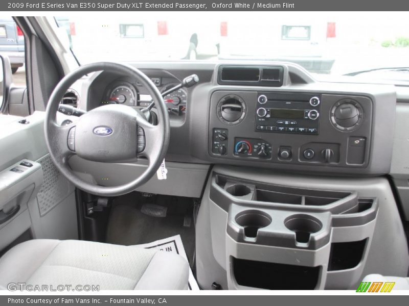 Oxford White / Medium Flint 2009 Ford E Series Van E350 Super Duty XLT Extended Passenger