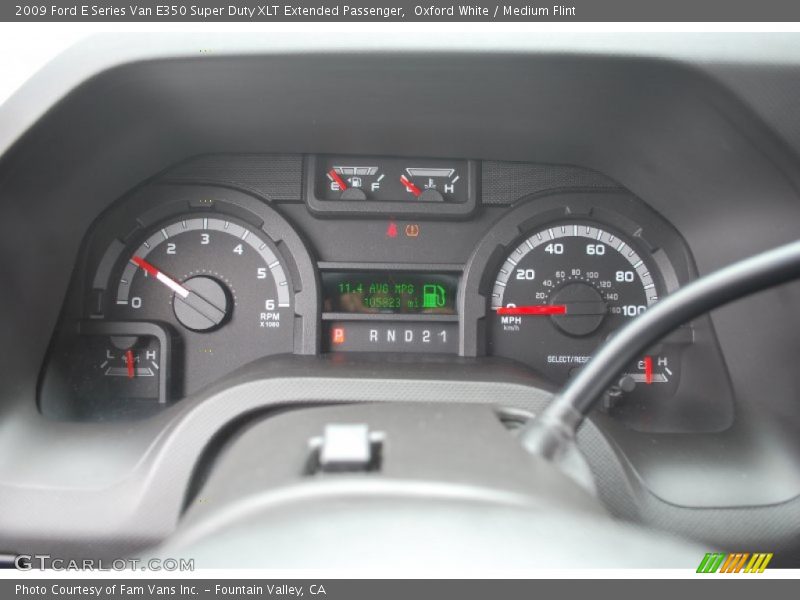 Oxford White / Medium Flint 2009 Ford E Series Van E350 Super Duty XLT Extended Passenger