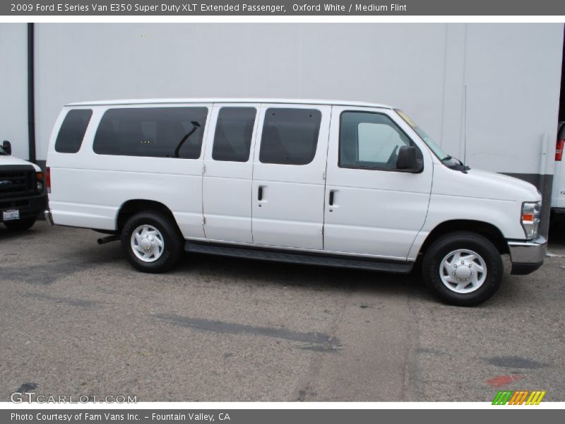 Oxford White / Medium Flint 2009 Ford E Series Van E350 Super Duty XLT Extended Passenger