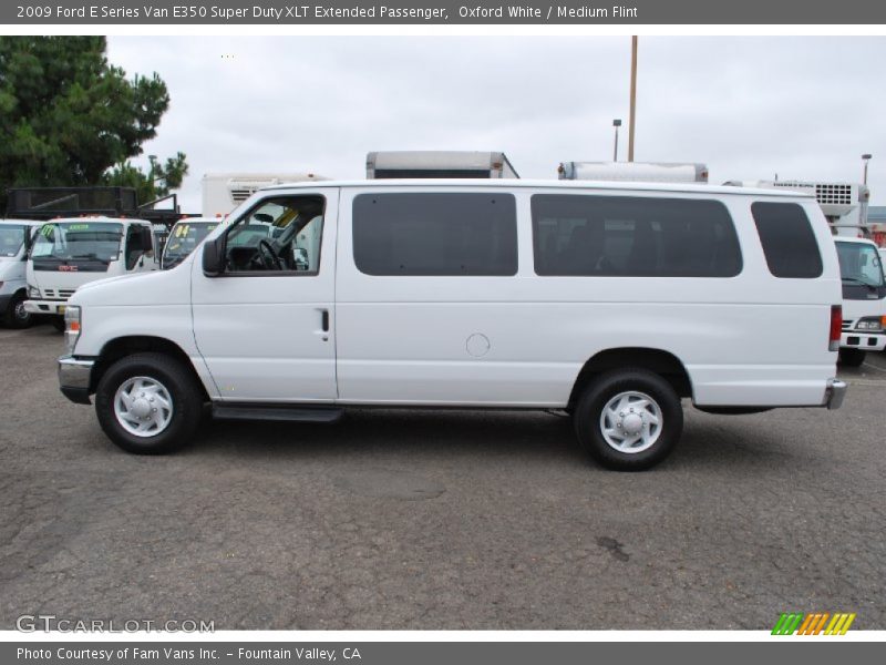 Oxford White / Medium Flint 2009 Ford E Series Van E350 Super Duty XLT Extended Passenger