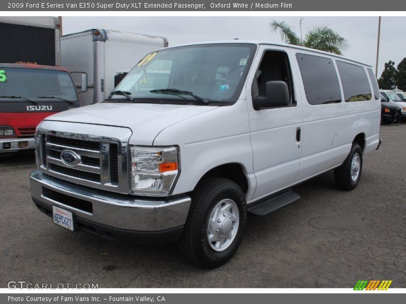 Oxford White / Medium Flint 2009 Ford E Series Van E350 Super Duty XLT Extended Passenger